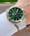 Kadranı Yeşil Kordonu Gümüş Renk 44 Mm İç Göstergeleri Aktif Erkek Kol Saati