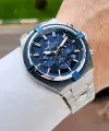 Kadranı Siyah Kordonu Gümüş Renk 44 Mm Hediye Paketli İç Göstergeleri Aktif Erkek Kol Saati
