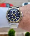 Kadranı Lacivert Kordonu Gold Gümüş Renk 43,5 Mm İç Göstergeleri Aktif Erkek Kol Saati