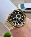 Kadranı Siyah Kordonu Gold Renk 43,5 Mm Hediye Paketli İç Göstergeleri Aktif Erkek Kol Saati