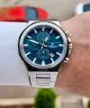 Kadranı Yeşil Kordonu Gümüş Renk 44 Mm İç Göstergeleri Aktif Erkek Kol Saati