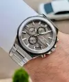 Kadranı Kahverengi Kordonu Gümüş Renk 44 Mm İç Göstergeleri Aktif Erkek Kol Saati