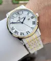Gold Gümüş Renk Hediye Paketli 42 mm Erkek Kol Saati