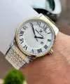 Gold Gümüş Renk Hediye Paketli 42 mm Erkek Kol Saati