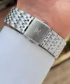 Kadranı Siyah Kordonu Beyaz Renk Takvim ve Gün Fonksiyonlu Hediye Paketli Erkek Kol Saati