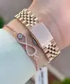 Kadranı Siyah Kordonu Rose Renk 32,5 Mm Hediye Paketli Kadın Kol Saati
