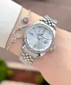 Gümüş Renk 32,5 Mm Hediye Paketli Kadın Kol Saati