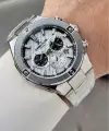Gümüş Renk 46,5 Mm Hediye Paketli Erkek Kol Saati