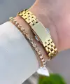 Gold Renk Hediye Paketli 22 Mm Kadın Kol Saati