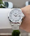 Gümüş Renk 42,5 Mm Hediye Paketli Erkek Kol Saati