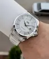 Gümüş Renk 42,5 Mm Hediye Paketli Erkek Kol Saati