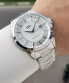 Gümüş Renk 42,5 Mm Hediye Paketli Erkek Kol Saati