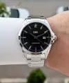 Kadranı Siyah Kordonu Gümüş Renk 42,5 Mm Hediye Paketli Erkek Kol Saati