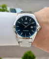 Kadranı Mavi Kordonu Gümüş Renk 42,5 Mm Hediye Paketli Erkek Kol Saati