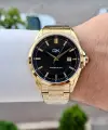 Kadranı Siyah Kordonu Gold Renk 42,5 Mm Hediye Paketli Erkek Kol Saati