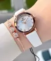 Kasası Rose Kordonu Beyaz Renk 28 Mm Hediye Paketli Kadın Kol Saati