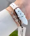 Kasası Rose Kordonu Beyaz Renk 28 Mm Hediye Paketli Kadın Kol Saati