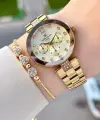 Kadranı Sarı Kordonu Gold Renk Hediye Paketli 32 Mm Kadın Kol Saati