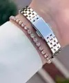 Kadranı Yeşil Kordonu Rose Gümüş Renk Hediye Paketli 22 Mm Kadın Kol Saati