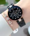 Kasası Rose Kordonu Siyah Renk Hediye Paketli 32 Mm Kadın kol Saati