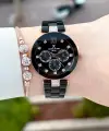 Kasası Rose Kordonu Siyah Renk Hediye Paketli 32 Mm Kadın kol Saati