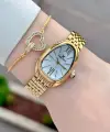 Gold Renk 25 Mm Kadın Kol Saati ve Bileklik