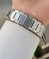 Kadranı Siyah Kordonu Gümüş Renk 43 Mm Hediye Paketli Erkek Kol Saati