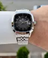 Kadranı Siyah Kordonu Gümüş Renk 39 Mm Hediye Paketli Erkek Kol Saati