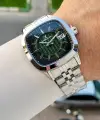 Kadranı Yeşil Kordonu Gümüş Renk 39 Mm Hediye Paketli Erkek Kol Saati