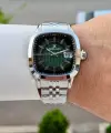 Kadranı Yeşil Kordonu Gümüş Renk 39 Mm Hediye Paketli Erkek Kol Saati