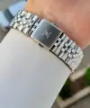 Kadranı Yeşil Kordonu Gümüş Renk 39 Mm Hediye Paketli Erkek Kol Saati