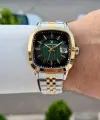 Kadranı Yeşil Kordonu Gold Gümüş Renk 39 Mm Hediye Paketli Erkek Kol Saati