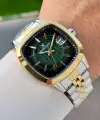 Kadranı Yeşil Kordonu Gold Gümüş Renk 39 Mm Hediye Paketli Erkek Kol Saati