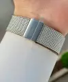 Kadranı Yeşil Kordonu Gümüş Renk 42 Mm Hediye Paketli Erkek Kol Saati