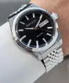 Kadranı Siyah Kordonu Gümüş Renk Hediye Paketli 40 Mm Erkek Kol Saati