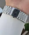 Kadranı Siyah Kordonu Gümüş Renk Hediye Paketli 40 Mm Erkek Kol Saati
