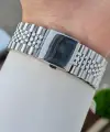 Kadranı Lacivert Kordonu Gümüş Renk Hediye Paketli 40 Mm Erkek Kol Saati