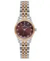 Kadranı Bordo Kordonu Rose Gümüş Renk Hediye Paketli 28 Mm Kadın Kol Saati