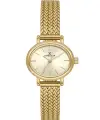 Kadranı Sarı Kordonu Gold Renk Hediye Paketli 24 Mm Kadın Kol Saati
