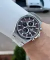 Kadranı Kahverengi Kordonu Gümüş Renk Hediye Paketli 44 Mm Erkek Kol Saati