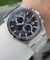 Kadranı Kahverengi Kordonu Gümüş Renk Hediye Paketli 44 Mm Erkek Kol Saati