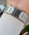 Kadranı Siyah Kordonu Gümüş Renk Hediye Paketli 44 Mm Erkek Kol Saati