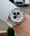 Gümüş Renk Hediye Paketli 44 Mm Erkek Kol Saati