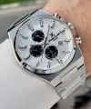 Gümüş Renk Hediye Paketli 44 Mm Erkek Kol Saati
