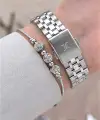 Gümüş Renk Hediye Paketli 22 Mm Kadın Kol Saati ve Bileklik ve Bileklik