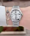 Gümüş Renk 30 Mm Kadın Kol Saati ve Bileklik