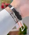 Kasası Gümüş Kordonu Siyah Renk Hediye Paketli 22 Mm 5 ATM Kadın Kol Saati