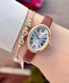 Kasası Gold Kordonu Kahverengi Renk Hediye Paketli 22 Mm 5 ATM Kadın Kol Saati