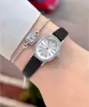 Kasası Gümüş Kordonu Siyah Renk Hediye Paketli 20 Mm 5 ATM Kadın Kol Saati