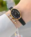 Kasası Gold Kordonu Siyah Renk Hediye Paketli 22 Mm 5 ATM Kadın Kol Saati